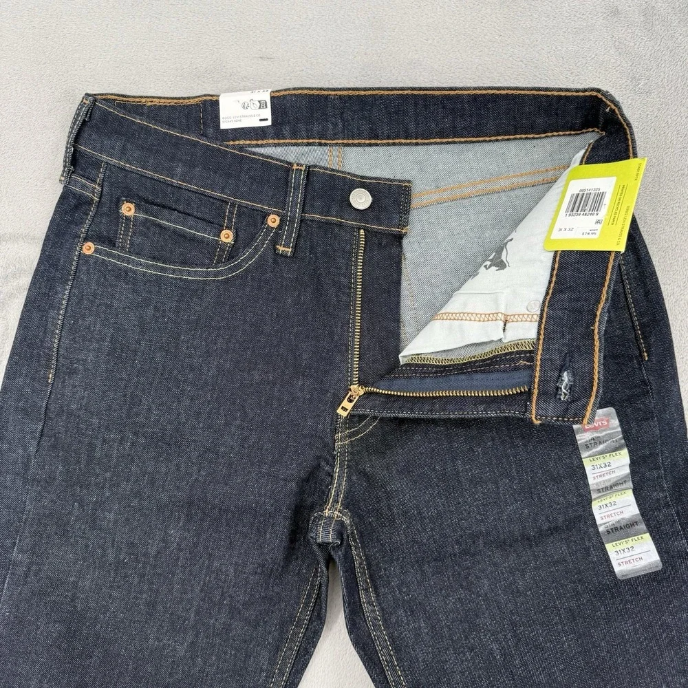 Levis 514 Jeans Mens W31 L32 Straight Fit Flex Stretch Performance Dark Wash